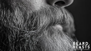 Close-up of coarse beard hair showing rough texture and density, illustrating why beard hair is so rough and how grooming can soften it.