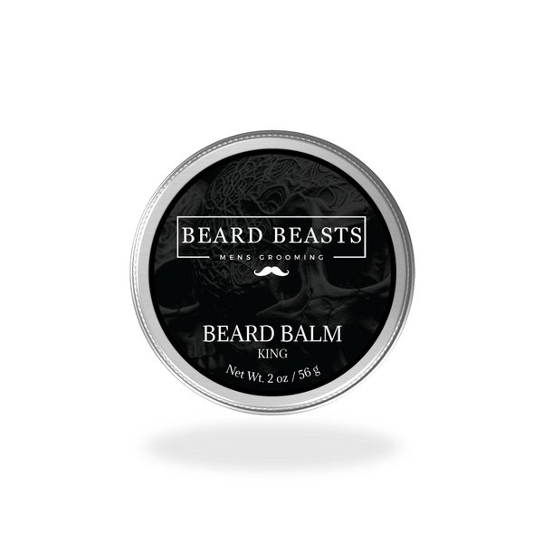 A 2 ounce tin of Beard Beasts King Beard Balm