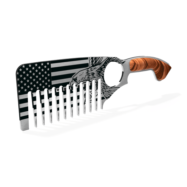 America Stainless Steel Beard Comb
